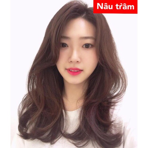 Nhuộm tóc màu Nâu sữa trầm không cần tẩy siêu hót, tặng oxy ( Nâu trầm, Nâu trầm, Nâu trầm)