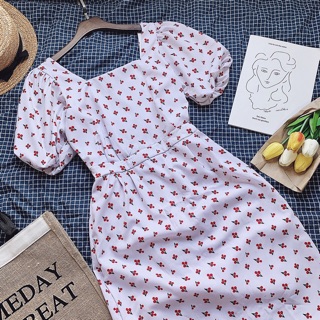 ĐẦM MIDI CHERRY - ĐẦM CHERRY CHẤT ĐẸP