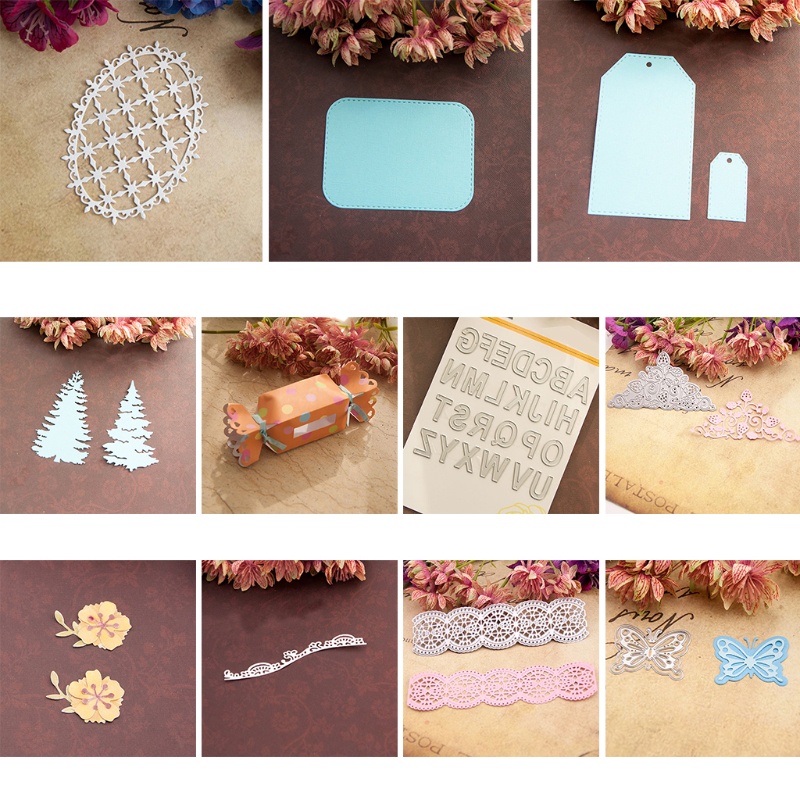 QQ Khuôn Cắt Giấy Kim Loại Hình Chữ Cái Alphabet Cho Trang Trí Thiệp Sổ Tay