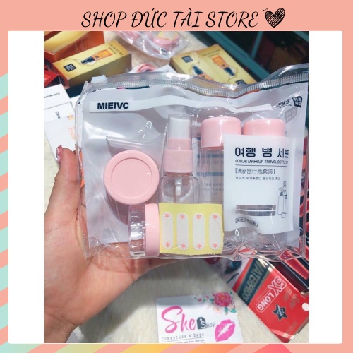 Bộ Chiết Mỹ Phẩm Du Lịch 7 Món ( Hàng Loại 1 ) Nhỏ Gọn, Tiện Ích 88143 Shop Đức Tài Store