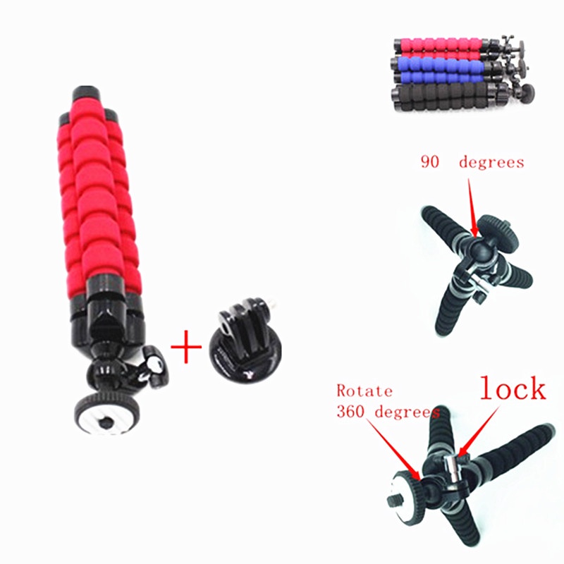 1 Set Giá Đỡ Ba Chân Mini Hình Bạch Tuộc Linh Hoạt Cho Máy Ảnh Gopro Hero 6 Hero 3 3+ 4 5 Session sj xiaomiYi 4k