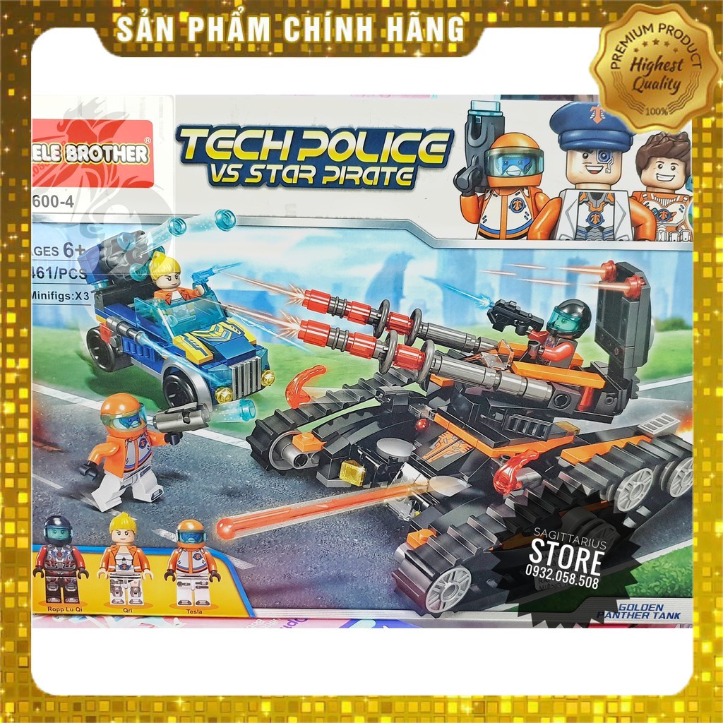 Lego Lele Brother 8600-4 Lắp Ráp Chiến Xa Cảnh Sát ( 461 Mảnh )[ Hàng Có Sẵn ]