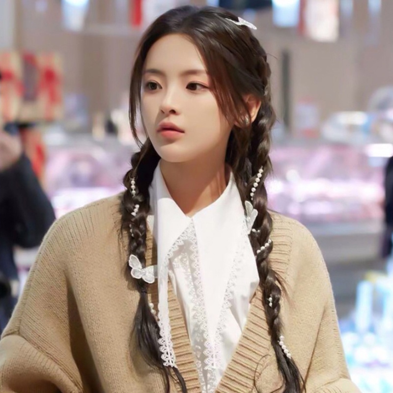 Mới Kẹp Tóc Hình Bướm Đính Ngọc Trai Nhân Tạo Thời Trang