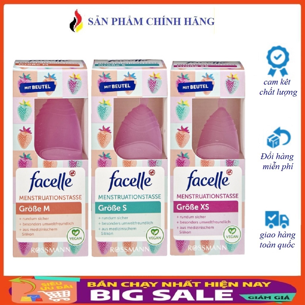 Cốc Nguyệt San Facelle Size S,M,XS - Hàng Đức