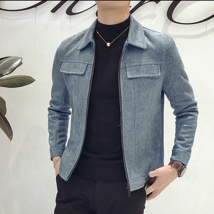 Áo khoác da nam lót lông thời trang Gabo Fashion mẫu mới cao cấp DL002