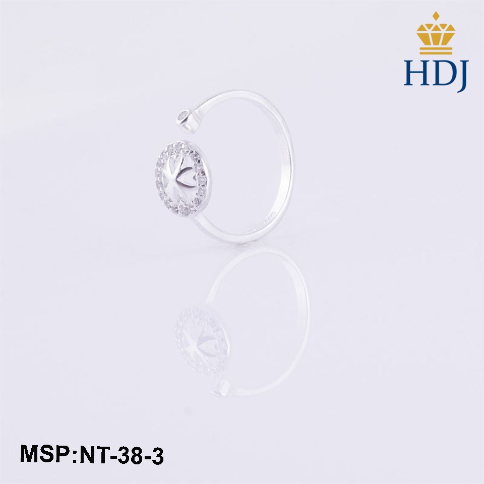 Nhẫn bạc nữ Freesize Hình Cỏ bốn lá may mắn sang trọng trang sức cao cấp HDJ mã NT-38-3 Hàng VIP