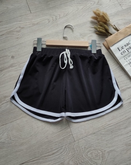 Quần short thun chạy viền thể thao, kèm ảnh thật
