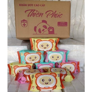 Khăn ướt baby,khăn ướt thiên phúc thùng 24 gói 1 gói 100 tờ-Hàng loại 1 thùng 32 gói