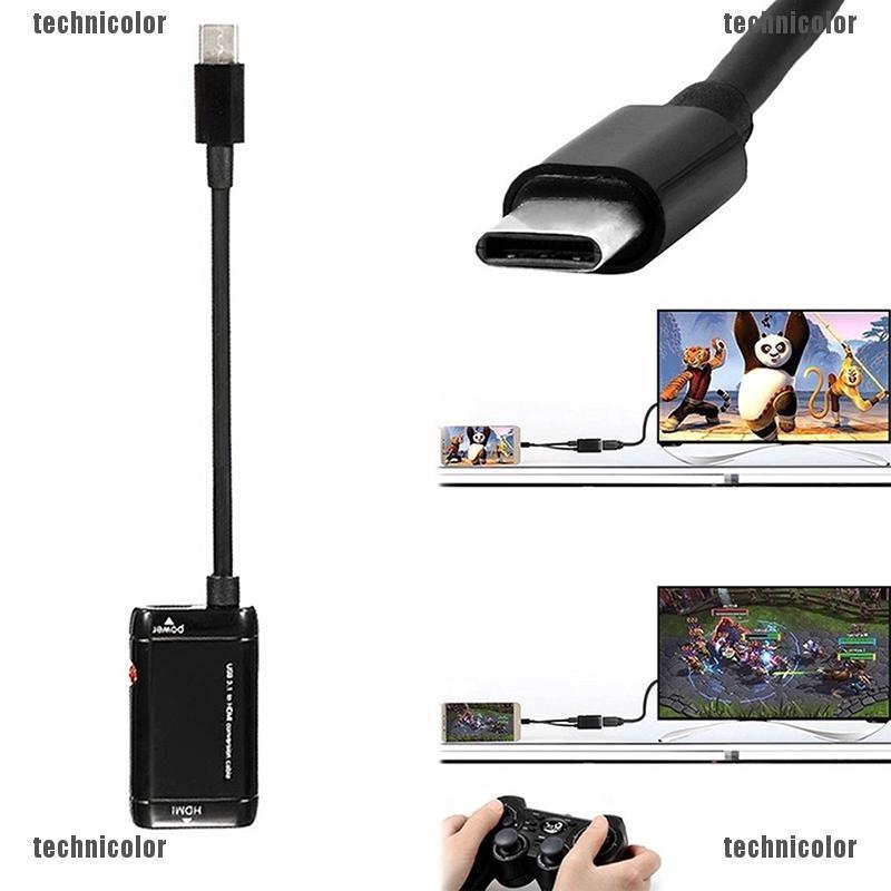 Dây cáp chuyển đổi US type C sang MHL HDMI USB 3.1 cổng cắm sang cổng nhận cho điện thoại mới
