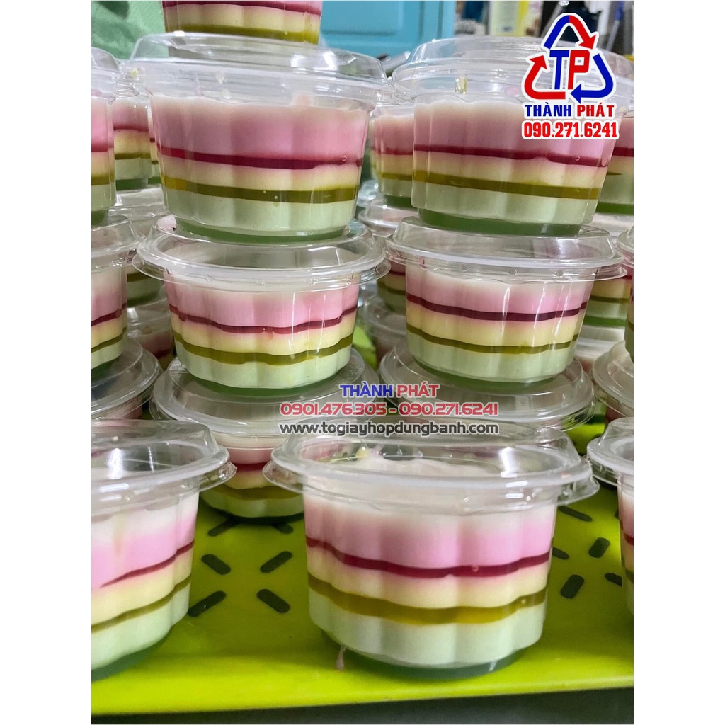 100 Ly hoa mai lớn đựng rau câu nhiều màu 110ml