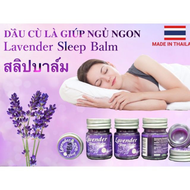 01 Hủ Dầu Cù Là OTOP Lavender Sleep Balm Giúp Ngủ Ngon &amp; Thư Giãn Thái Lan 15gram