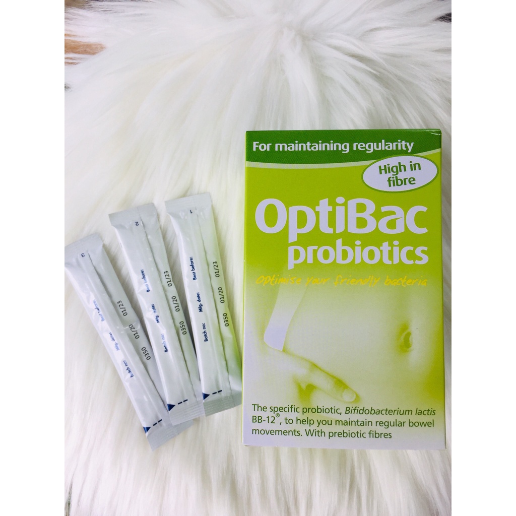 Men táo men vi sinh optibac xanh lá của Anh 30 gói-OptiBac Probiotics For Maintaining Regularity