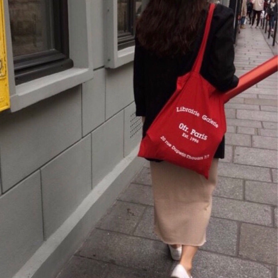 Túi canvas in chữ đơn giản xinh xắn thời trang