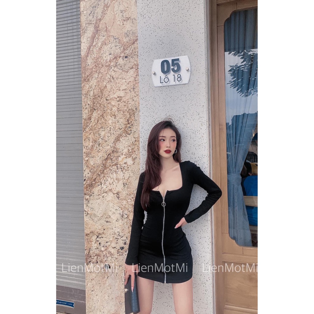 VÁY ĐẦM ÔM BODY TÔN DÁNG KÉO KHÓA CHO NỮ