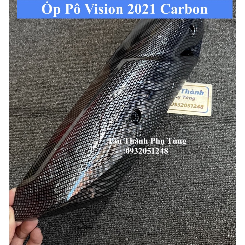 Combo Vision 20121 Carbon: Ốp cảng, pô e, mỏ dè, quạt gió, Ốp pô