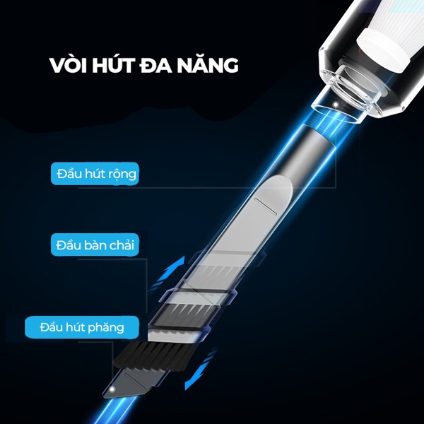 Máy hút bụi cầm tay không dây Mini lực hút 9000PA hút bụi ô tô bụi giường bàn phím