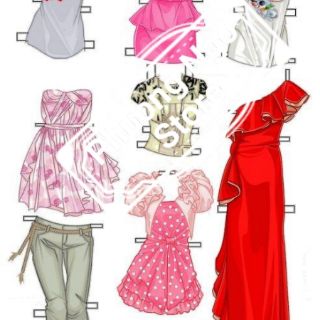 Bộ combo Búp bê giấy thời trang