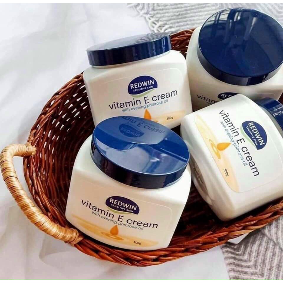 Kem Dưỡng Ẩm Redwin Vitamin E Cream 300g Úc Chính Hãng - Giúp Dưỡng Da Mặt Hết Khô, Nứt Nẻ