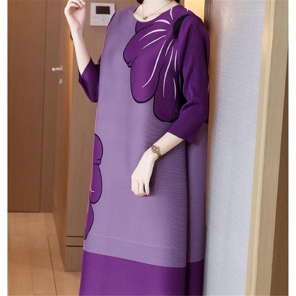 Đầm Xếp Ly Dáng Rộng 2022 Thời Trang Mùa Xuân Cho Nữ