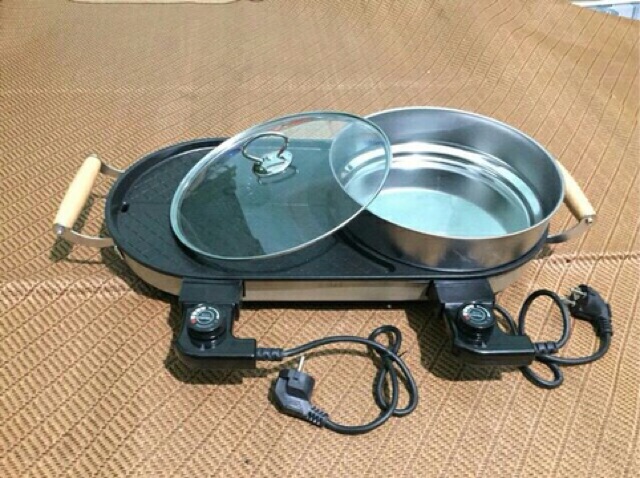 Nồi lẩu nướng đa năng 2 trong 1 siêu tiện lợi