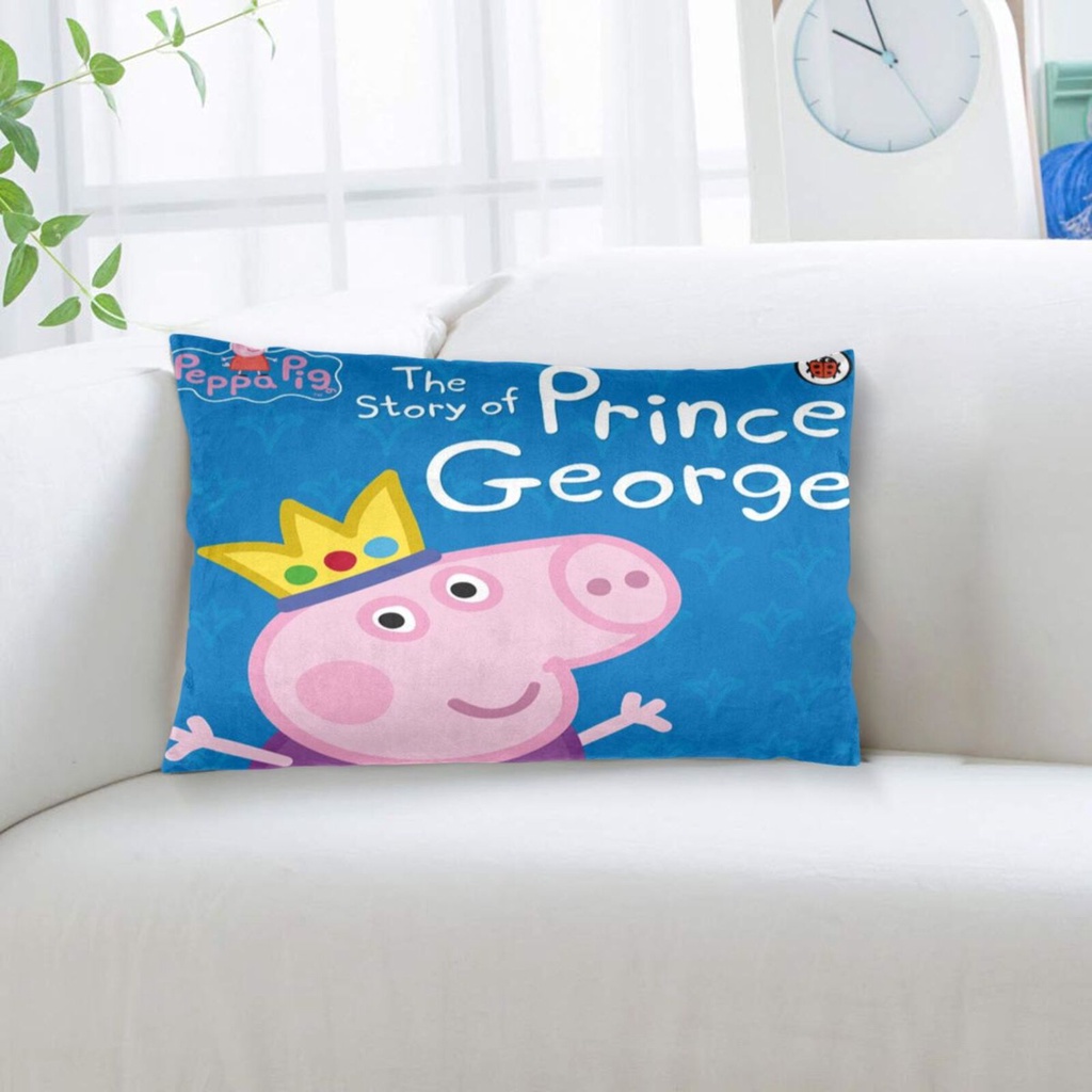 Vỏ Gối Hình Vuông In Hoạt Hình Peppa Pig 2 Thời Trang