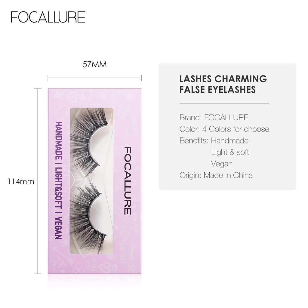 Lông Mi Giả 3D Mềm Mại Nhẹ Nhàng Thoải Mái Chất Lượng Cao Focallure