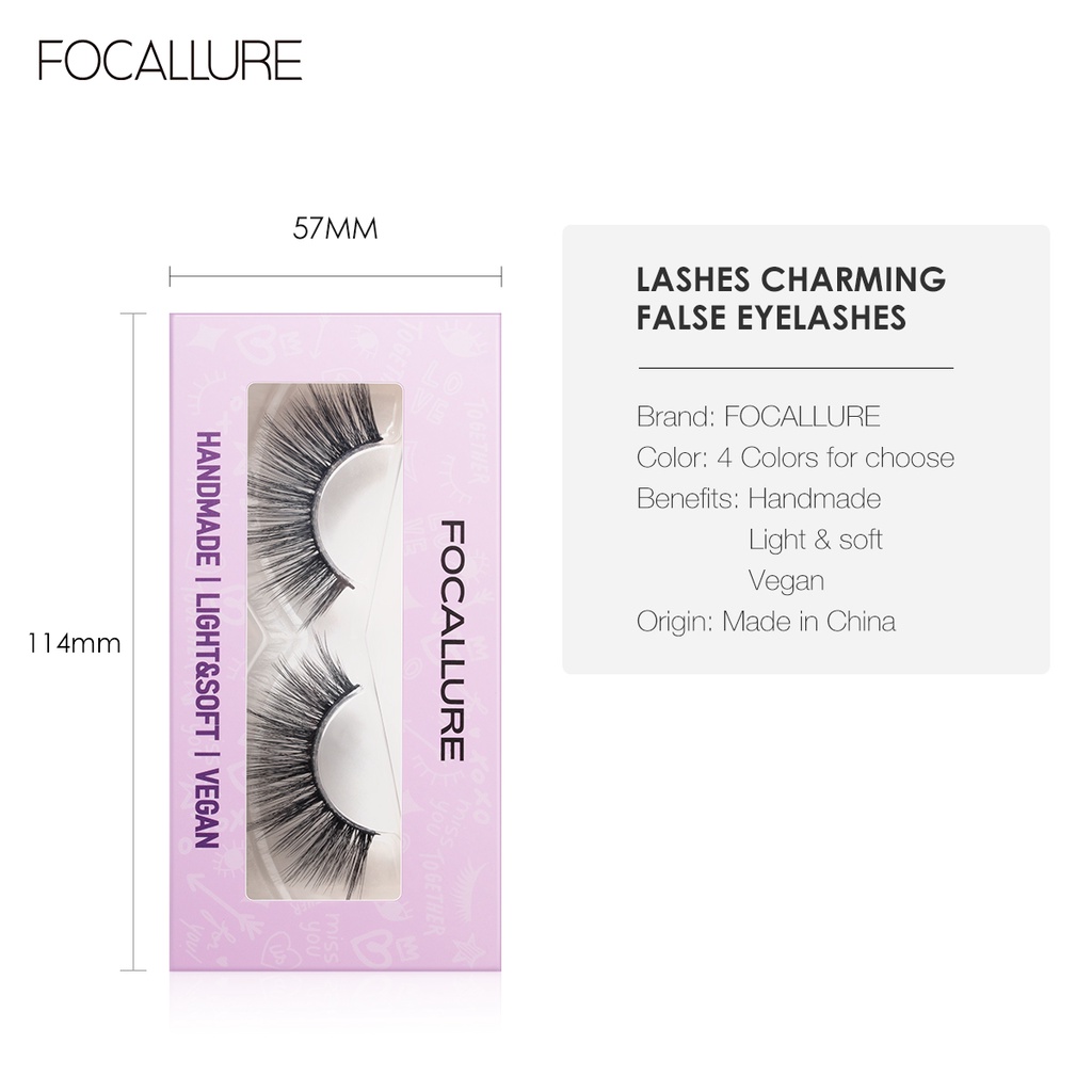 Hộp lông mi giả FOCALLURE 3D mềm mại và tự nhiên 10g