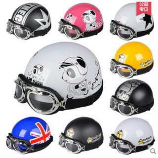 Combo Mũ bảo hiểm nửa đầu + Kính Phi Công (HÀNG OD)