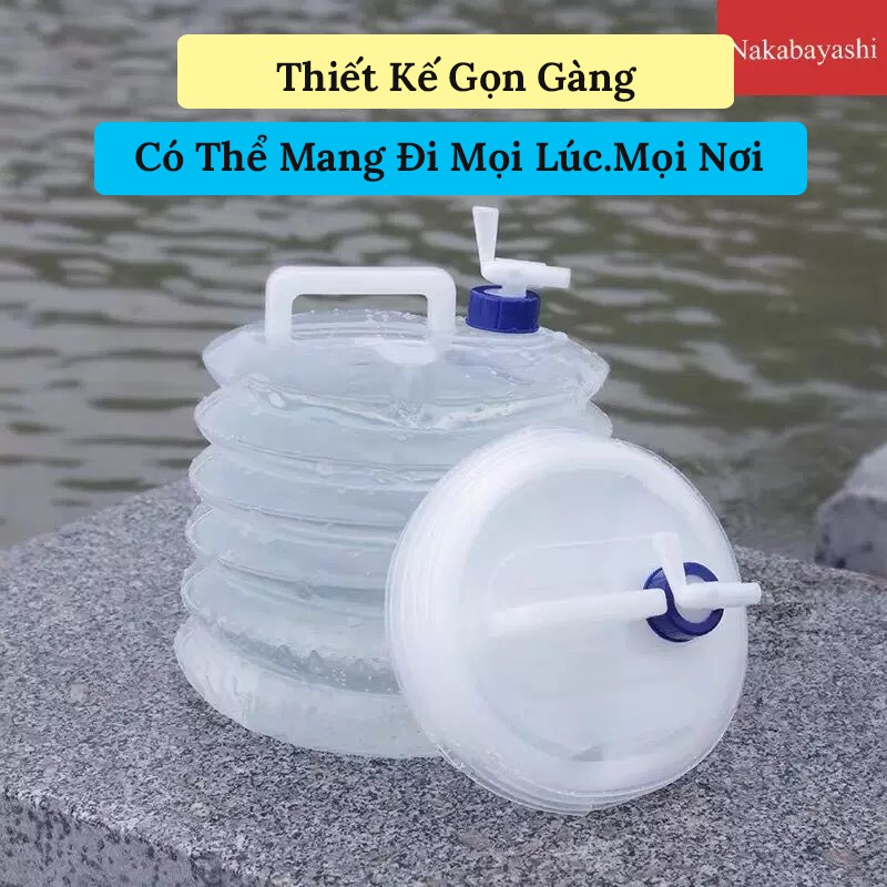 Thùng Đựng Nước Co Giãn Gấp Gọn Tiện Lợi - Dung Tích 5 Lít,10 Lít,15 Lít