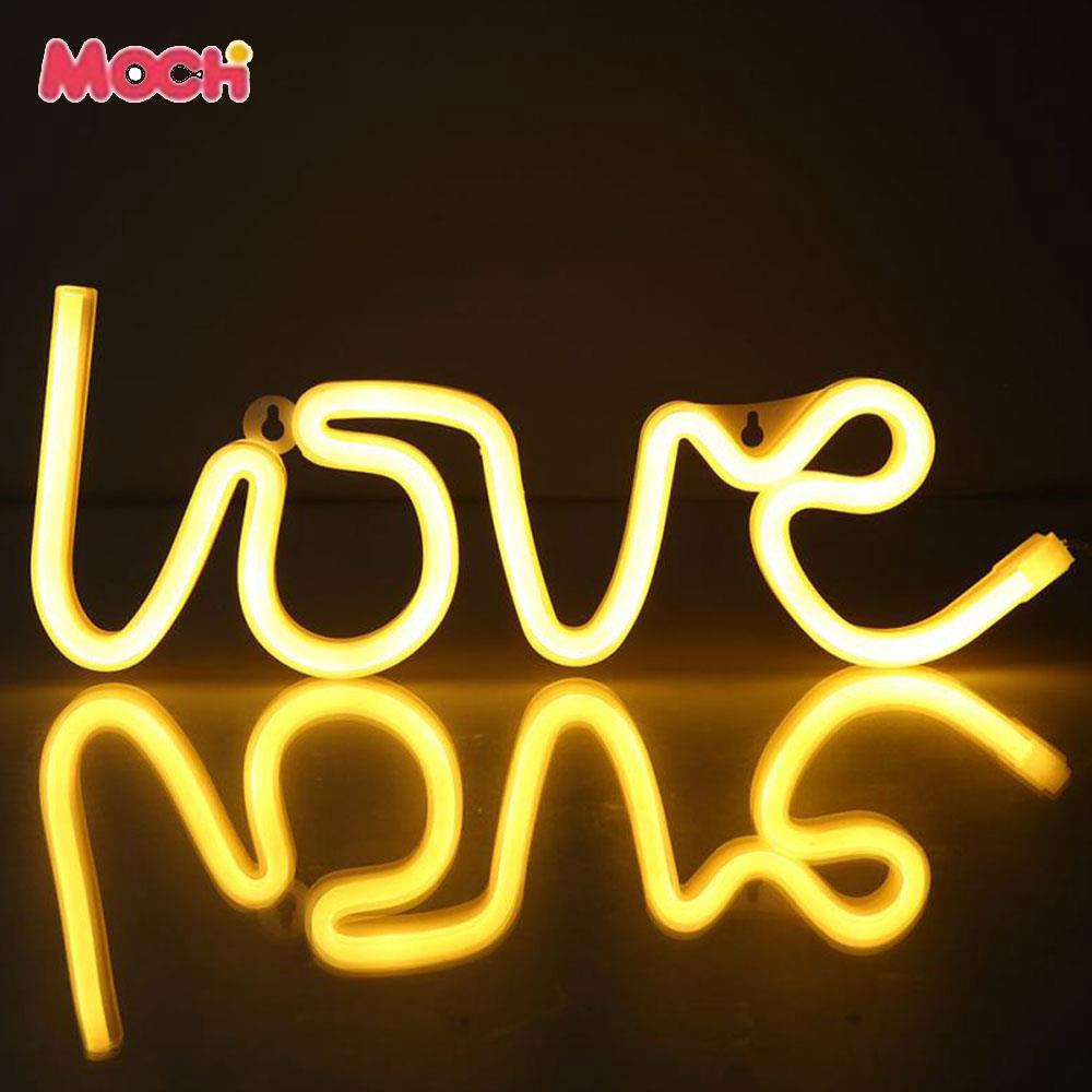 LOVE Đèn LED Neon chiếu sáng đêm trang trí giáng sinh Hình dạng tình yêu Cầu hôn Lời tỏ tình Ngày lễ tình nhân Đèn trang trí ngày lễ