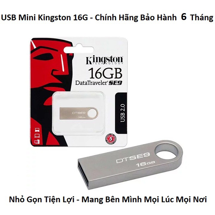 Usb Kingston, 4GB - 8GB - 16GB - 32GB Usb - Vỏ Kim Loại  Chống Va Đập (bảo hành 6 tháng)