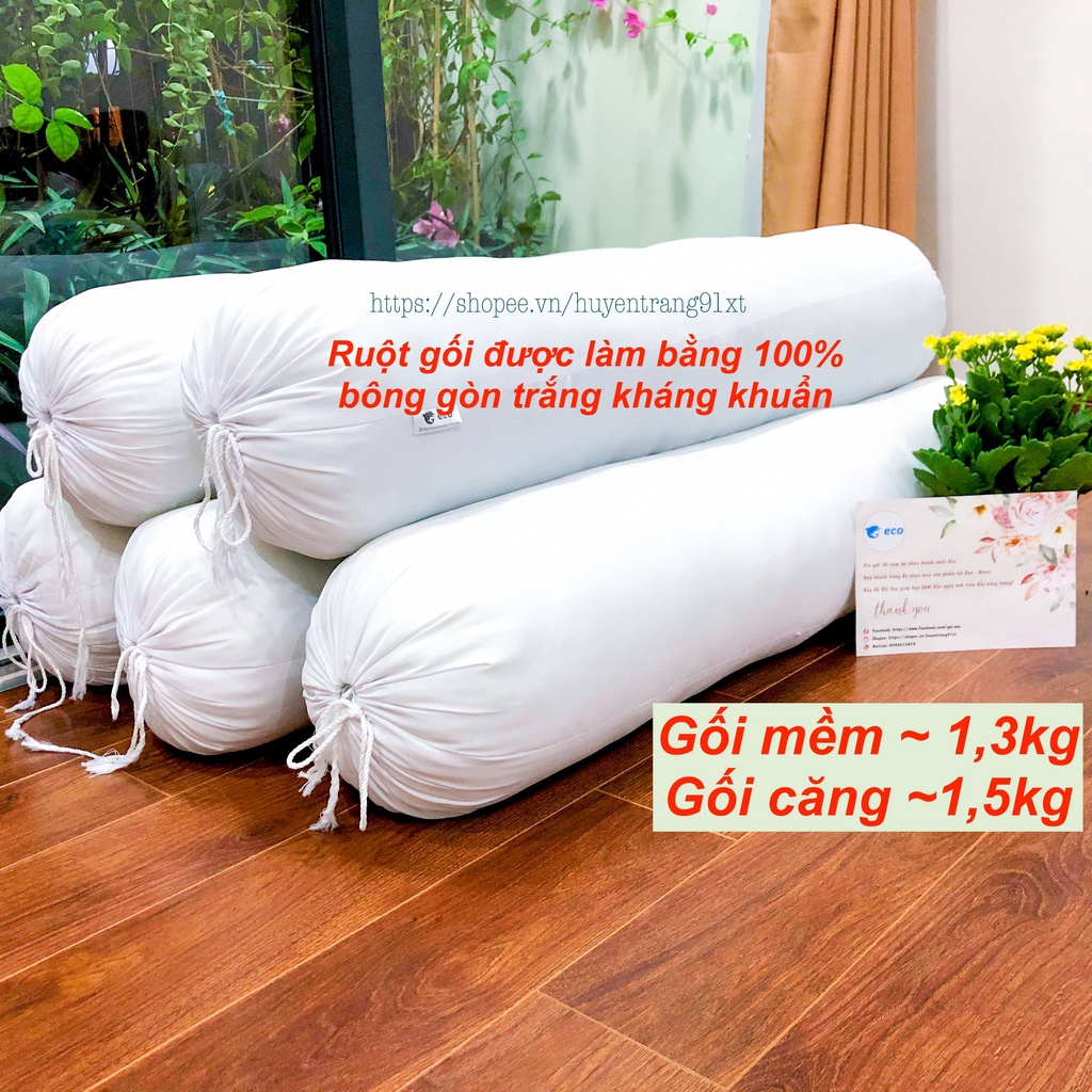 Gối ôm cho người lớn màu trơn dài 95cm Eco- Decor