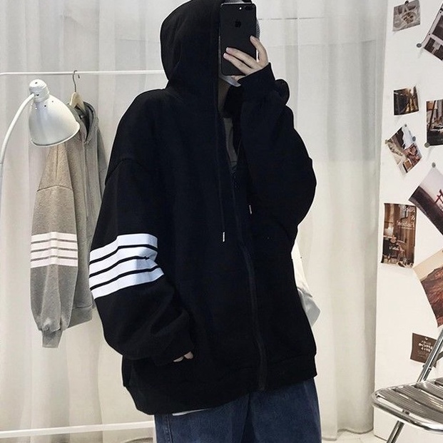 Áo khoác Cardigan nhung dày dáng rộng thời trang thu đông phong cách Hàn Quốc