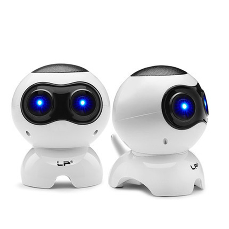 Loa nghe nhạc robot có dây kết nối máy tính và điện thoại bằng cổng USB