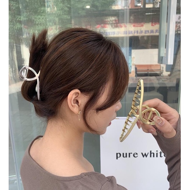 Kẹp tóc đơn giản kim loại bới phụ kiện nữ buộc