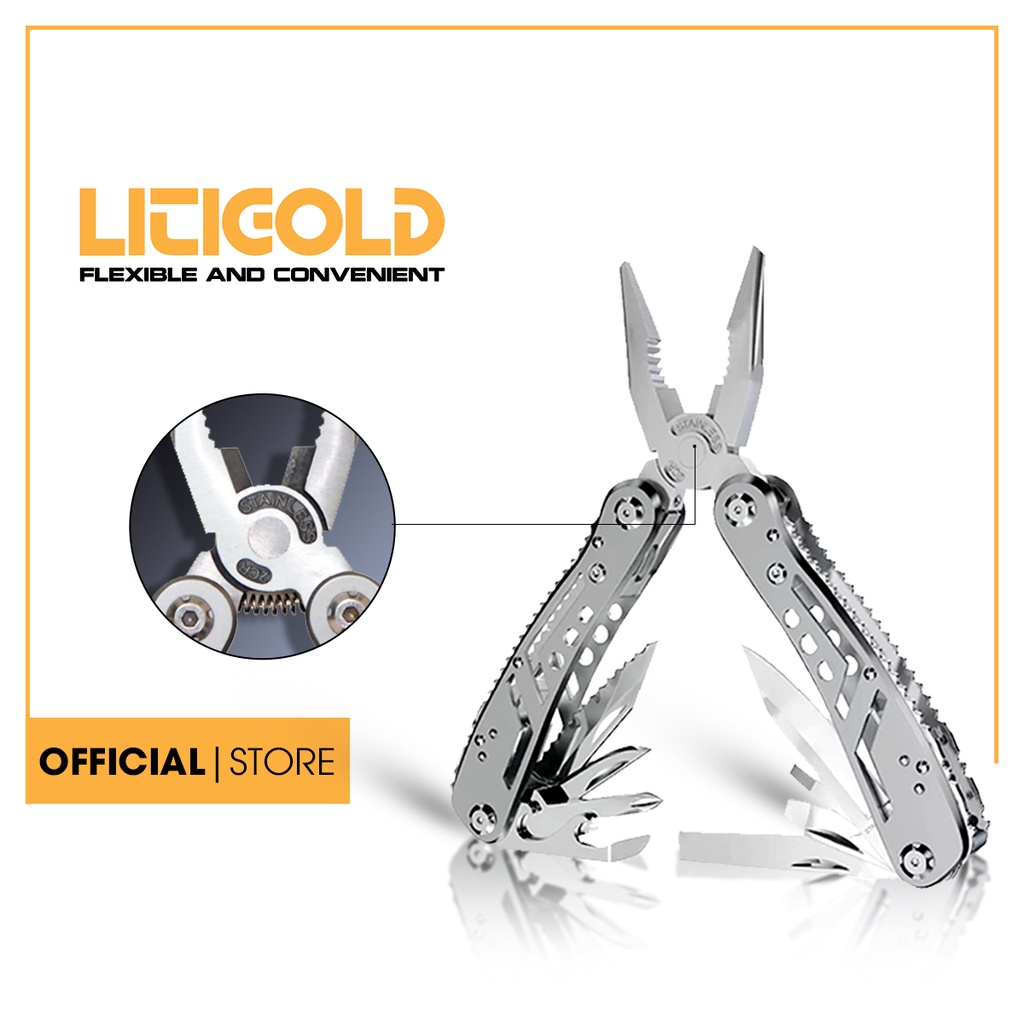 Kìm Đa Năng Jeep LTG-1599 Chính Hãng - Đi Phượt, Nhiều Chức Năng 20 Trong 1