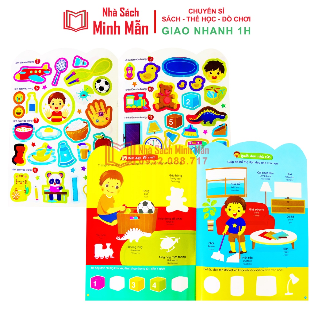 Sách - Combo Bóc Dán Thông Minh 365  - Giúp Bé Phát Triển IQ, EQ, CQ