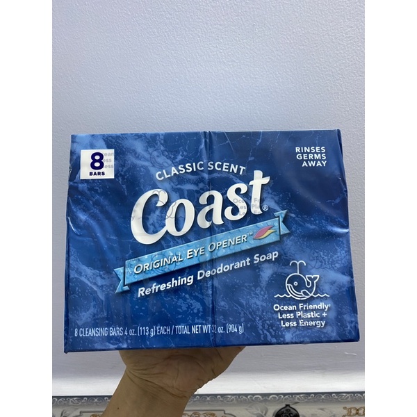 [ Mẫu Mới ] Nguyên Lốc 8 Cục Xà Bông Coast 113g Hàng Mỹ