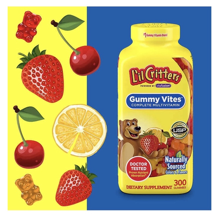 Kẹo dẻo VITAMIN TỔNG HỢP CHO BÉ- L’il Critters Gummy Vites
