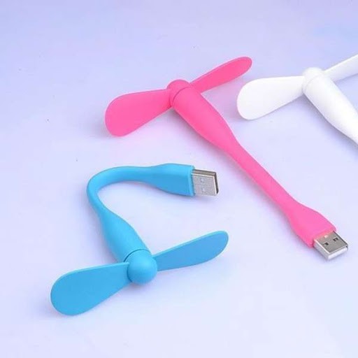 Combo 2 quạt usb siêu mát, quạt tản nhiệt Laptop cắm củ sạc, pin dự phòng đồng màu ốp lưng điện thoại