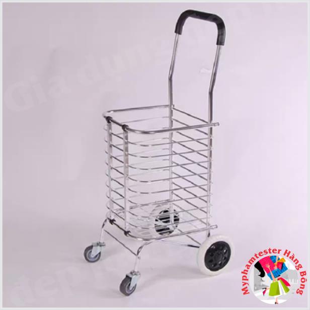 Xe đi chợ,kéo hàng,có rỏ đa năng inox cao cấp
