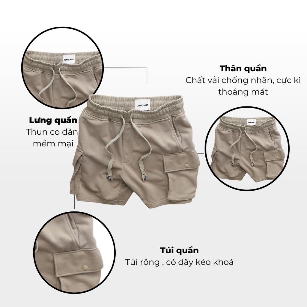 Quần Lửng Nam Màu Xám,Đen, Trắng, Đen, Xanh Đen Quần Short Nam Tập Gym, Chạy Bộ QDTH270 Zunichic