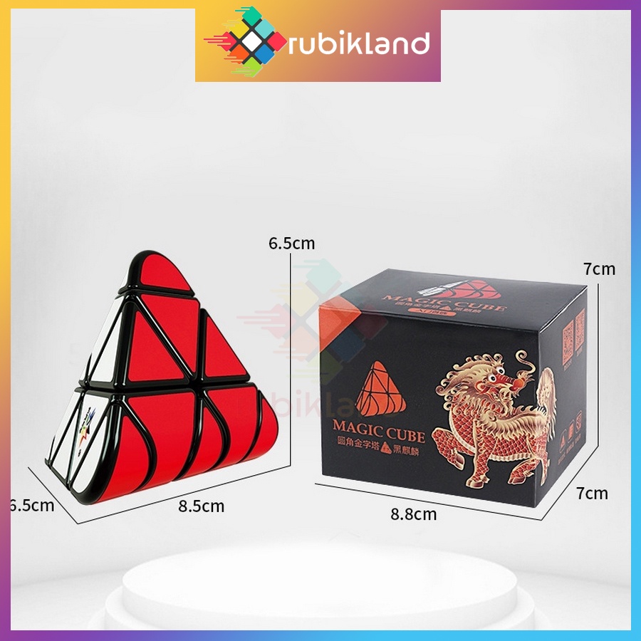 Rubik Biến Thể YuXin 2021 Black Kylin Rounded Pyraminx 3x3 Rubic Đồ Chơi Trí Tuệ Trẻ Em