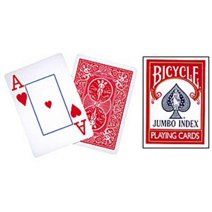 Bài tây ảo thuật chính hãng từ Mỹ: Cards Bicy. Jumbo Index (Red)