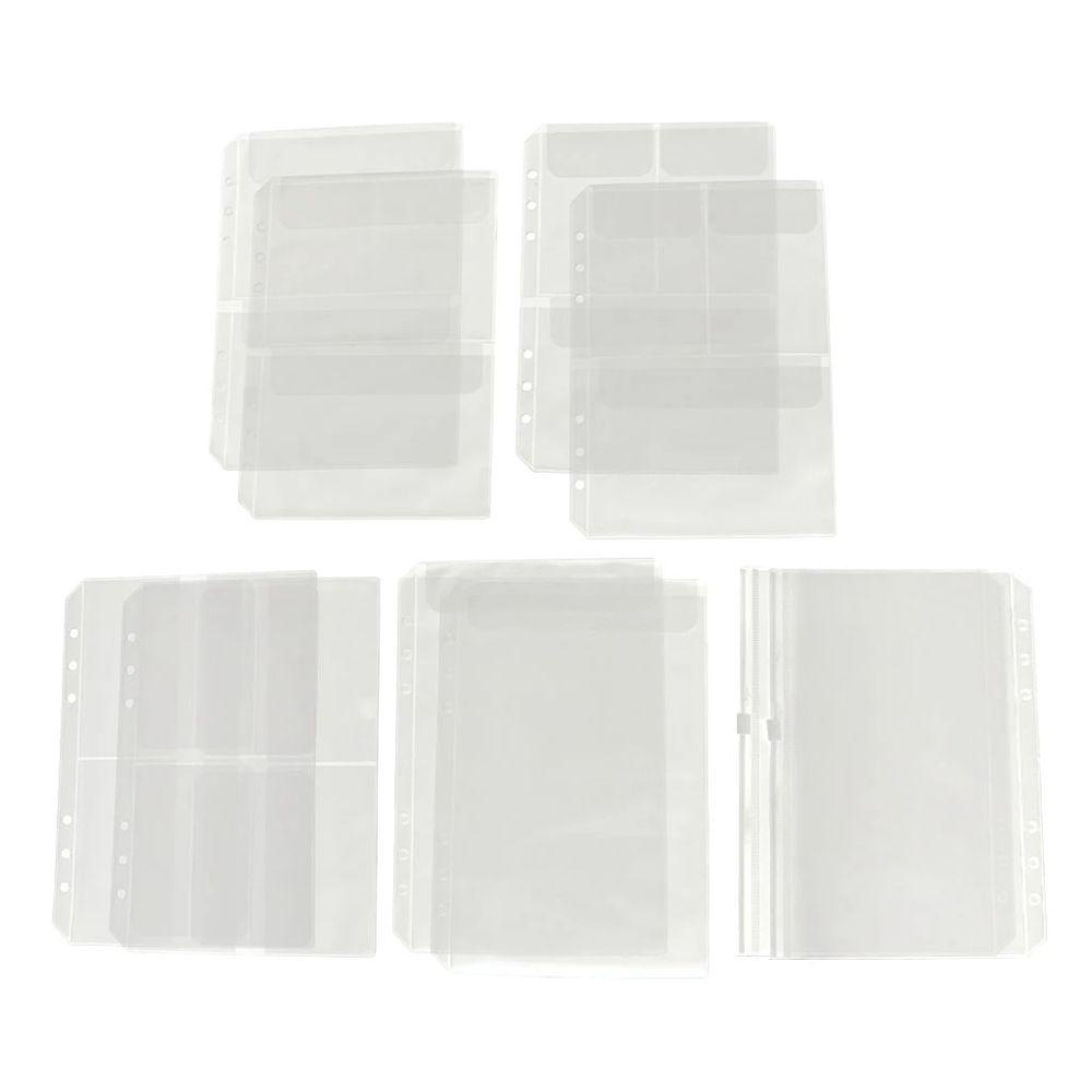 Túi Đựng Tài Liệu / Nhật Ký Bằng PVC 6 Lỗ Có Khóa Kéo Tiện Dụng