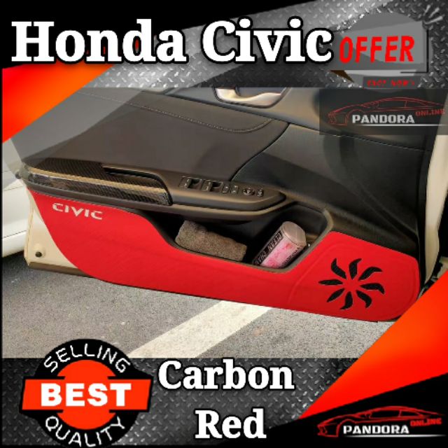 Bộ 4 Miếng Dán Viền Cửa Chống Va Chạm Cho Xe Hơi Honda Civic Fc Type R 2016-19