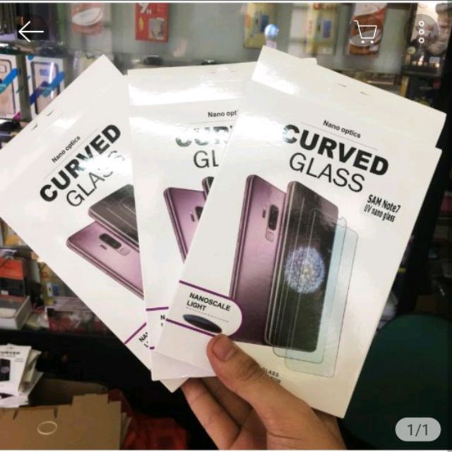 Kính cường lực full keo uv dành cho galaxy note 7/note FE