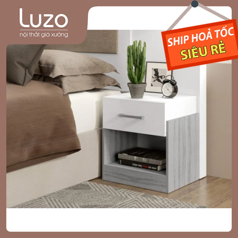Kệ tủ táp đầu giường mini, gỗ xịn dày tới 17mm, không thấy vít | Luzo Home
