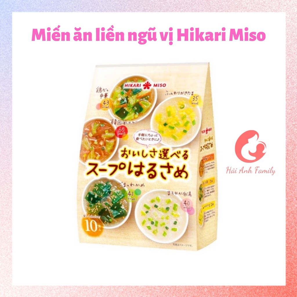 Miến ăn liền ngũ vị HIKARI MISO cho bé ăn dặm - Nhật Bản 04.2024