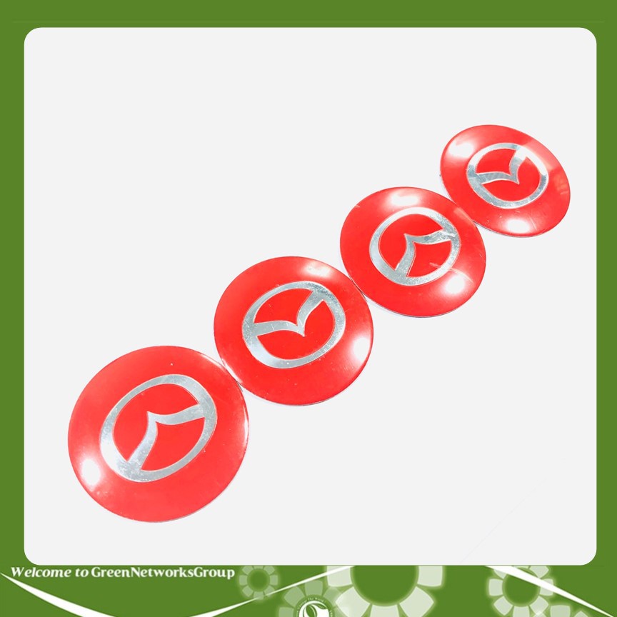 Logo chụp mâm xe hơi (bộ 4 cái) Greennetworks